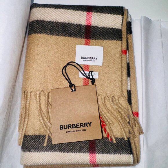 Burberry Scarf Luxury Scarves Designer Women Camel Check Winter Casual Autumn - Picture 1 of 16